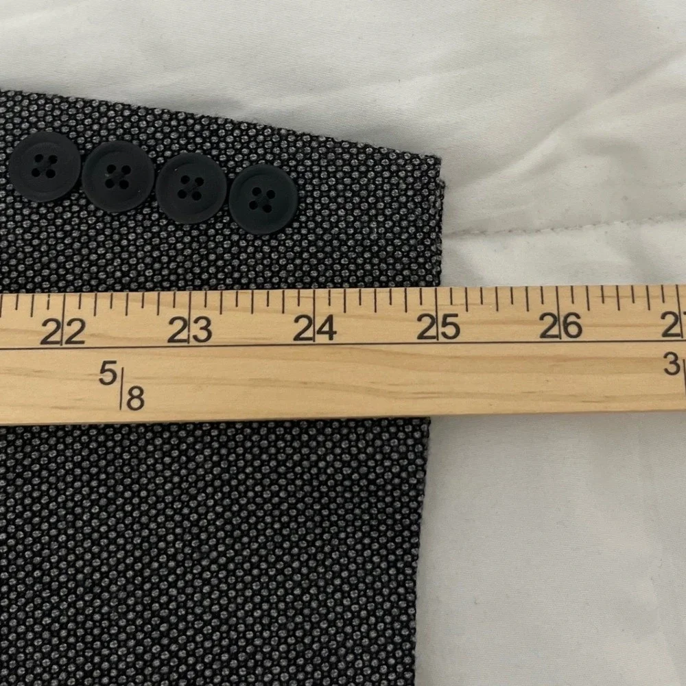 Nautica Mens Preppy Blazer 42L Gray Black Micro Pattern Sport Coat‎ Map Lining
